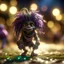 Placeholder: outline, hairy pimp groove funk fairy gremlin hippie in running inside big thread mill on beach ,bokeh like f/0.8, tilt-shift lens 8k, high detail, smooth render, down-light, unreal engine