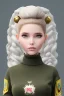 Placeholder: Belle Delphine, military bun hairstyle, mtp camouflage