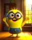 Placeholder: Cute and adorable minion waving and smiling greeting me, unreal engine, cozy interior lighting, art station, detailed digital painting, cinematic, character design by mark ryden and pixar and hayao miyazaki, unreal 5, daz, hyper realistic, rendering octane