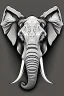 Placeholder: Simple Line art elephant head