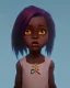 Placeholder: Portrait of a sweet dark skinned toddler witch girl with long dark hair