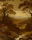 Placeholder: A chocolate brown colored shrubland wilds painted by Francis Danby