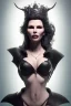 Placeholder: Kim Basinger as evil queen in black leather, busty, cleavage, curvy, angry, happy, stern look. character design by cory loftis, fenghua zhong, ryohei hase, ismail inceoglu and ruan jia. unreal engine 5, artistic lighting, highly detailed, photorealistic, fantasy