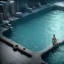 Placeholder: schwimmbad im kolloseum, whirlpool, viele menschen,epic, shiny, dust, 8k, extremly detailed, dark, sea, caesar, hamam, viel obst, relax, night