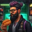 Placeholder: Cyberpunk bearded baker