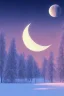 Placeholder: 1980's aesthetic vaporwave palm trees with lighting with moon in the winter snow