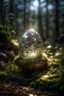 Placeholder: picture of a magical forest sparkling with light,cute stone giant inside transparent egg,shot on Hasselblad h6d-400c, zeiss prime lens, bokeh like f/0.8, tilt-shift lens 8k, high detail, smooth render, down-light, unreal engine, prize winning