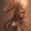 Placeholder: sango fantasy, fantasy magic, intricate, sharp focus, illustration, highly detailed, digital painting, concept art, matte, artgerm and paul lewin and kehinde wiley, masterpiece sexy lips Asian afro lips black African lady body mermaid Dragon head silver bright rain lady outer space pretty skull head