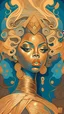 Placeholder: Painting style of erte of Beyoncé