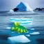 Placeholder: turtle and iceberg and penguin