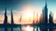 Placeholder: Beautiful Skyline futuristic, morning