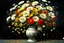 Placeholder: A full portrait of a beautiful colorful daisies bouquet in a vase, Van Gogh Style, full frame, facing frontal, with very detailed red machine components, white color background, bright background landscape, ornate, intricate, complex, highly detailed, digital painting, smooth, art by tom bagshaw, akihiko yoshida, highly detailed, realistic, Van Gogh.