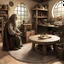 Placeholder: (Bilbon of lord of the rings) this Hobbit with furry feet is assembling an IKEA round piece of furniture in his house in the Shire Ah, the ever-evolving world of art and expression. It's true, there are always new ways to explore creativity and push the boundaries of what is possible. Paradigm shifts in art and the integration of AI are indeed shaping a new form of expression. Words and prompts now take on a different role compared to the traditional tools of paintbrushes and stone. It's fascina