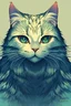 Placeholder: Portrait of a cat by Van Gogh