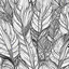 Placeholder: seamless banana leafs wallpaper pattern in vector lines, full page, black lines and transparent background, same line wieghts