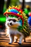 Placeholder: A hedgehog dressed up in carnival costume