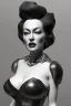 Placeholder: Joan Crawford as evil queen in black leather, busty, cleavage, dominatrix, curvy, angry, stern look. unreal 5, octane render, cinema4d, dynamic lighting, dramatic lighting, 4k, redshift render, highly detailed, hyper realistic,anthropomorphic