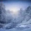 Placeholder: winter landscape, crystal, stars, dreamlike