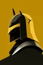 Placeholder: Profile picture, AFeeKay text at the bottom, katana, samurai, head only, yellow, armoured, minimalizm, face front