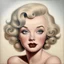 Placeholder: Marilyn monroe in the style of Margaret Keane