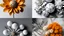 Placeholder: collage featuring marble sponge iron flowers, blending elements of photography, painting, and sculpture to create a visually striking composition