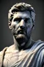 Placeholder: Ultra Realistic image, Roman sculpture, white marble material, Lionel Messi, gold Laurel leaves wreath, renaissance ornaments, chisel style, waist up portrait, epic, celestial, cinematic lighting, God light, god rays, 4k resolution, smooth details, ornate details, soft lighting, unreal engine 5, marble background.