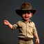 Placeholder: Indiana Jones toddler, full body, dramatic lighting, hyper realistic