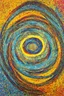 Placeholder: Swirling Vortex; Geometric Abstraction; Kinetic Art; Gustav Klimt; color paletee consisting of: #fff7ce, #f0d3c6, #bad7c9, #cfffd0, and #e2d9ff