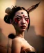 Placeholder: Surreal, steampunk , , cabaret scene. Geisha Asian woman. Sweat, Birds, Feather, smoking, happy, hot, color fog, people background, highly detailed, concept art, unreal engine 5, god rays, ray tracing, RTX, lumen lighting, ultra detail, volumetric lighting, 3d, finely drawn, high definition, high resolution.