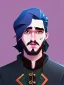 Placeholder: Portrait of a 30 year old strange gay wizard like John Snow