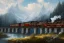 Placeholder: STEAM train WESTERN mountain bridge