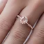 Placeholder: delicate ring with tiny diamonds and morganite, rose gold, thin ring