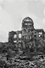 Placeholder: hiroshima dome, manga page, greyscale