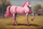 Placeholder: a pink horse like a 19th painting