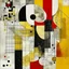 Placeholder: Sloth contrivance, by Victor Pasmore and VS Gaitonde, mind-bending abstract image, fragmented, subconscious deconstructivism, dull yellow and black and white and pastel red color scheme