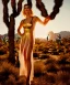 Placeholder: Insane pretty young woman "Top Model" in a stunning maximalist short semi transparent dark dress short. Vogue, 8k, ektar, joshua tree, fashion. golden hour cinematic, rebecca guay, frank frazetta.