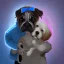 Placeholder: A person hugging a dog