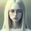 Placeholder: three girls, glasses, sueter, long white hair, cute, small girl, symmetrical, emotionless, big dreamy eyes, intricate, colored hair, dead eyes, emotionless face, long white hair, short, cute,, lady, Portrait, full body, realistic painting, detailed, medium shot concept art portrait by Greg Rutkowski, to bleed white lonely wind detailed wing of three tattoo fish princess, Asian woman, leaning pose, octopus, pink short hair, latex suit, full body, squid, intricate detail , portrait, high lighting