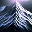 Placeholder: 3d design of a mountain in the rain, close up view