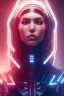 Placeholder: cyberpunk, head, women,long hair, portrait, tron