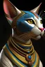 Placeholder: Anthropomorphic cat female Egyptian hyper realistic