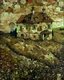 Placeholder: A house on the Hill. Life and times, patchwork art by Jamie Heiden, Peter Doig, Renoir, Pol Ledent, Endre Penovac Modifiers: portrait acrylic art surreal Arthur Rackham Optical illusion Debehsque