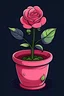 Placeholder: rose in a pot style lofi