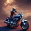 Placeholder: 8k resolution beautiful cozy inviting Stoked biker cyberspace digital illustration matte painting.