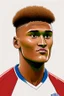 Placeholder: Ollie Watkins English football player ,cartoon 2d