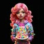 Placeholder: candy girl teenager, 3d,