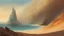 Placeholder: Dune like world, with a building cut into rock, Marc Simonetti