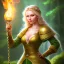 Placeholder: romantic fantasy spray painting, portrait of cute smiling green eyed blonde robed bard poet with cute ornament,sitting in burning swing, loosing torch in magical forest