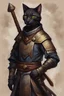 Placeholder: byzantine style painting of black tabaxi ranger dnd 5e