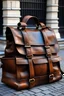 Placeholder: Oversized brown leather satchel type bag